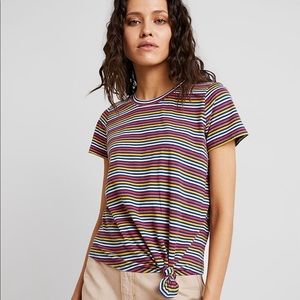 Madewell • Rainbow Stripe Ex Boyfriend Tee NWT